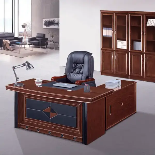 Introducing our 1.6 Meters Executive Office Desk, a sophisticated and functional centerpiece for your executive workspace. Crafted with precision and designed for both style and efficiency, this desk provides ample space for productivity while adding a touch of elegance to your office environment. At a length of 1.6 meters, this executive office desk offers a generous work surface to accommodate your tasks and organizational needs. The spacious design allows for the placement of essential office equipment, documents, and personal items, promoting an organized and efficient workflow. Constructed with high-quality materials, our executive office desk ensures durability and longevity. The robust build not only enhances the desk's structural integrity but also communicates a sense of professionalism and quality. The sleek and timeless design makes it a versatile addition to any executive office, blending seamlessly with various decor styles. Experience optimal functionality with thoughtful features such as integrated storage options, cable management solutions, and ergonomic design elements. The desk is not only a symbol of executive status but also a practical workspace that supports your daily tasks, providing a comfortable and organized environment for maximum productivity. Create a commanding presence in your executive office with our 1.6 Meters Executive Office Desk. Whether you're conducting business meetings, handling important projects, or simply working on day-to-day tasks, this desk combines style and functionality to meet the demands of a modern executive workspace. Elevate your office experience with a desk that reflects your commitment to excellence and professionalism.