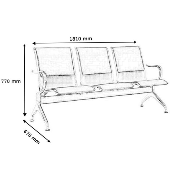 Airport waiting bench