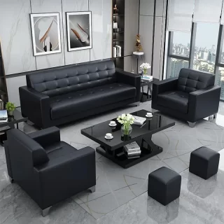 5-seater leather sofa