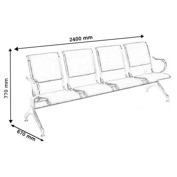 waiting-seat-4-seater-steel-mesh-grey-pvc-black-chrome-frame