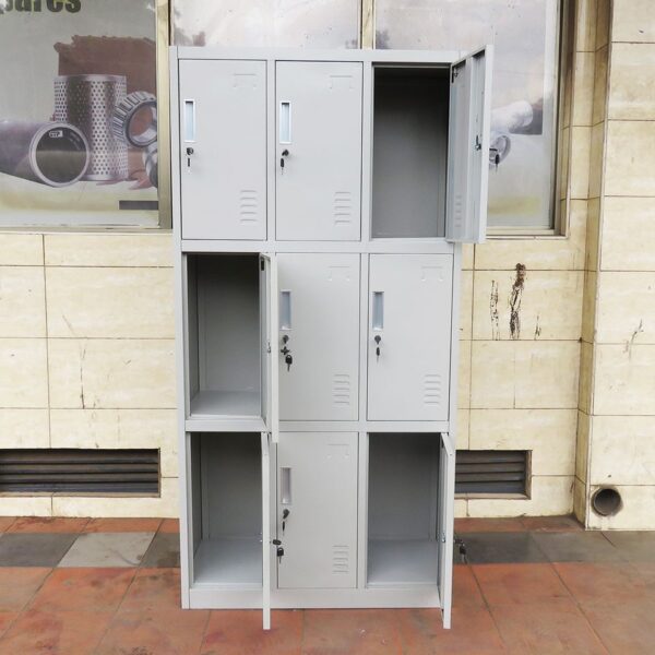 9-locker steel cabinet