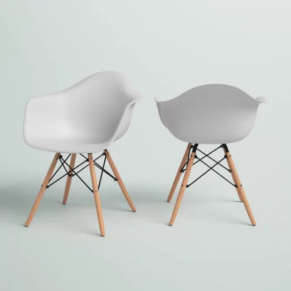 Allensville Plastic Chair with Wooden Legs  - Image 3