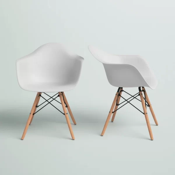 Allensville Plastic Chair with Wooden Legs  - Image 6