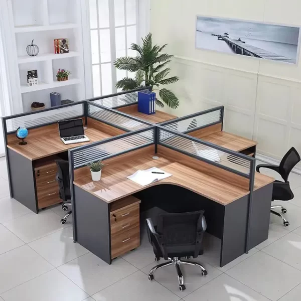 Six way office workstation