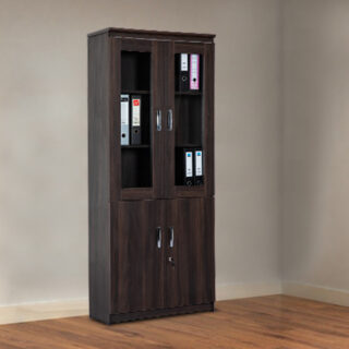 2-door wooden bookcase