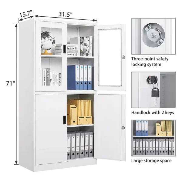 2-door metallic office cabinet