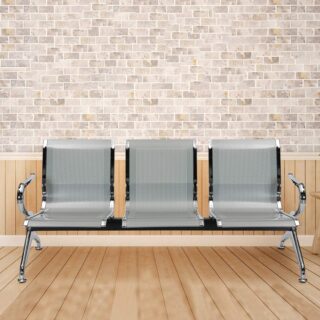 airport 3-link non-padded bench