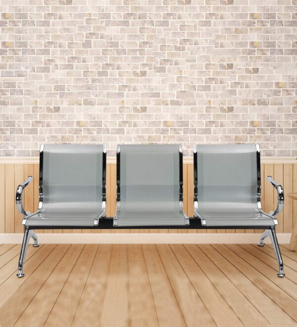 airport 3-link non-padded bench