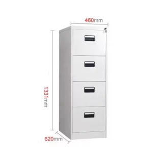 A 4 drawer contract filing cabinet in Grey designed for todays modern office environment offering excellent value for money. Fully welded carcass for strength and stability. 100% drawer extension with high sided easily glide drawers. 35kg drawer load capacity, lockable supplied with 2 keys. Accepts foolscap files.