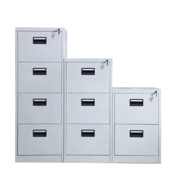 2-door metallic cabinets, safe office filling cabinets, bookcases, three drawers steel cabinet, high-back office seats, low-back office seats