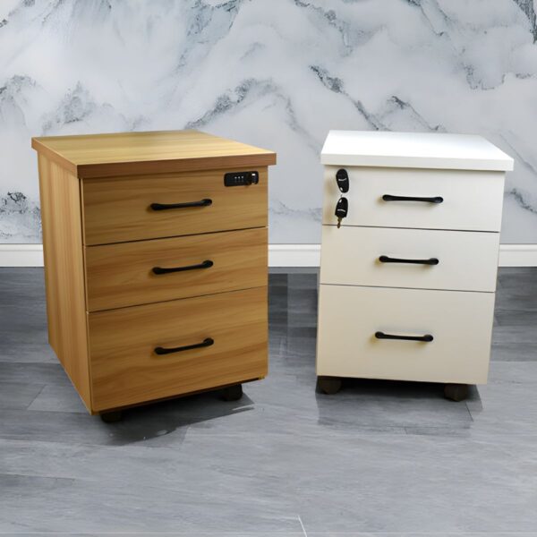 three drawers pedestal