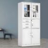 two door metallic cabinet with safe