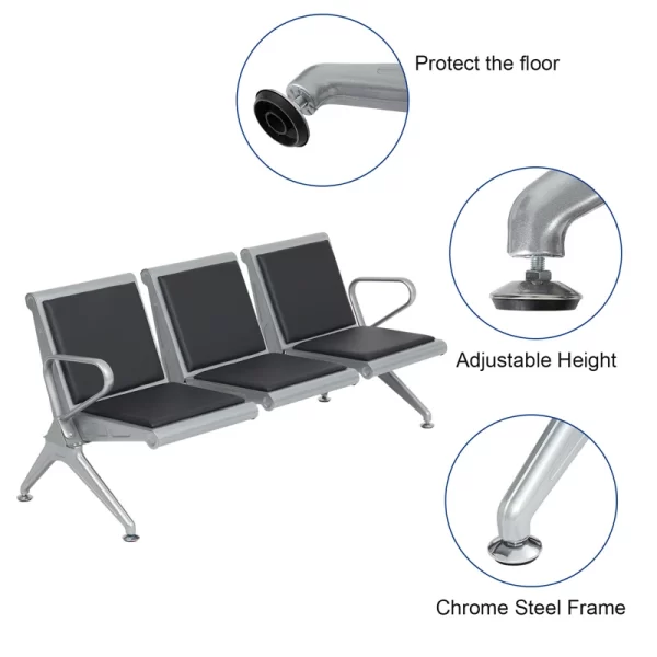 three seater office bench