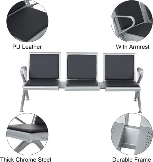 3-Link padded waiting bench - Image 4