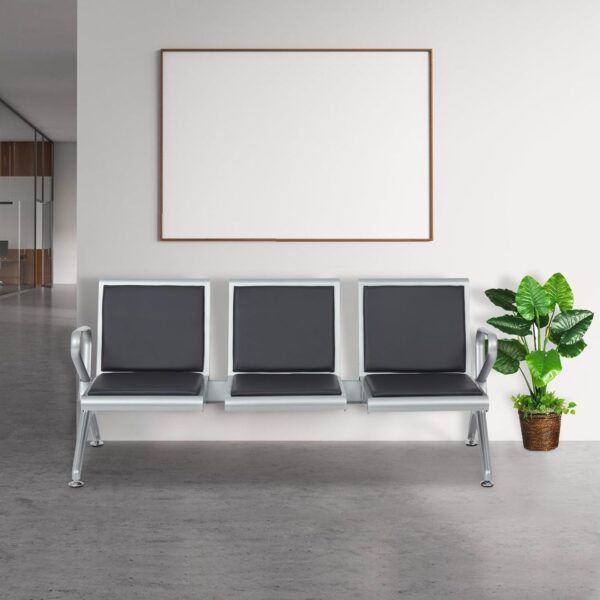 3-Link padded waiting bench