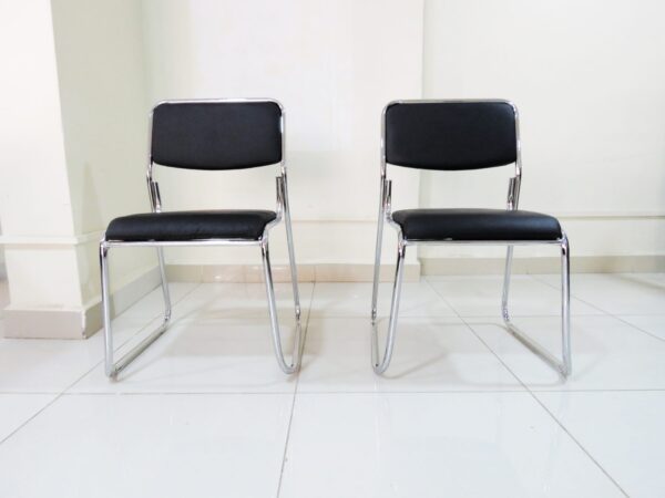 chrome stackable visitor chairs