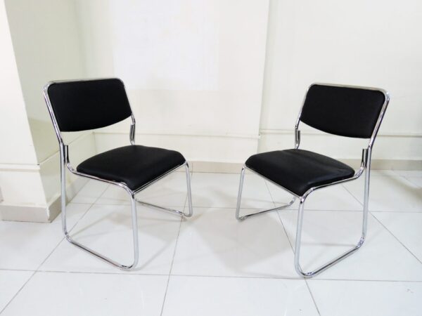 chrome stackable visitor chairs