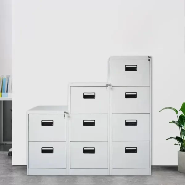 Perfect for most spaces, our 4-drawer filing cabinet comes in a classic black or white finish with its slim profile and spacious drawers, that will seamlessly blend in with any decor.