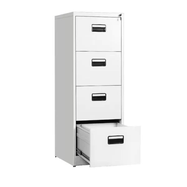 Perfect for most spaces, our 4-drawer filing cabinet comes in a classic black or white finish with its slim profile and spacious drawers, that will seamlessly blend in with any decor.