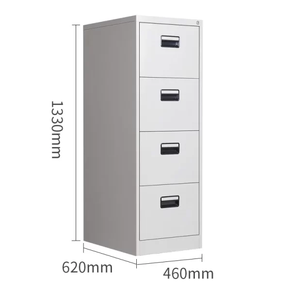 Perfect for most spaces, our 4-drawer filing cabinet comes in a classic black or white finish with its slim profile and spacious drawers, that will seamlessly blend in with any decor.