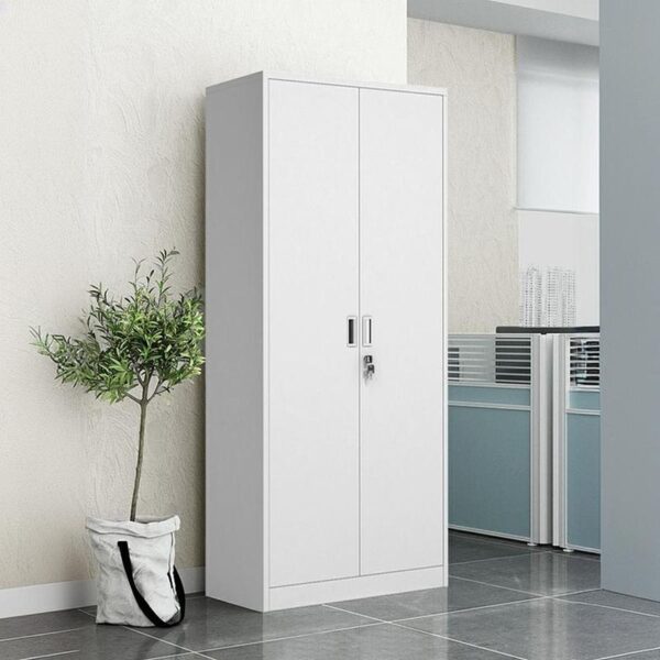 Modern White Metal Filing Cabinet with Full Assembly Needed, No Drawers Included