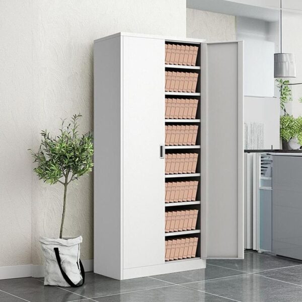 Modern White Metal Filing Cabinet with Full Assembly Needed, No Drawers Included