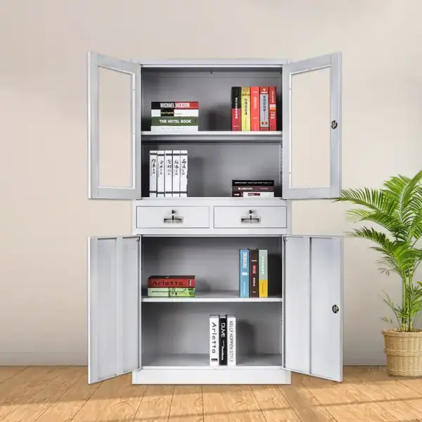 Best sellers office furniture designs, metallic two door office cabinets