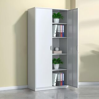 2 Door Metallic Filing Cabinet, office furniture, white storage cabinet