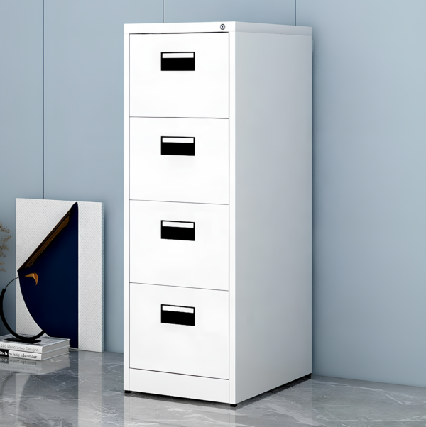 white 4 Drawer Office Filing cabinet, white 4 drawer storage cabinet, filing cabinet