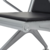 Padded Office Waiting Bench, office waiting bench, black 3 link bench