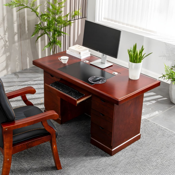 1400mm Executive Office Desk , brown office desk, office furniture , office desk with storage