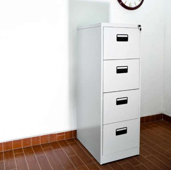 white 4 Drawer Office Filing cabinet, white 4 drawer storage cabinet, filing cabinet