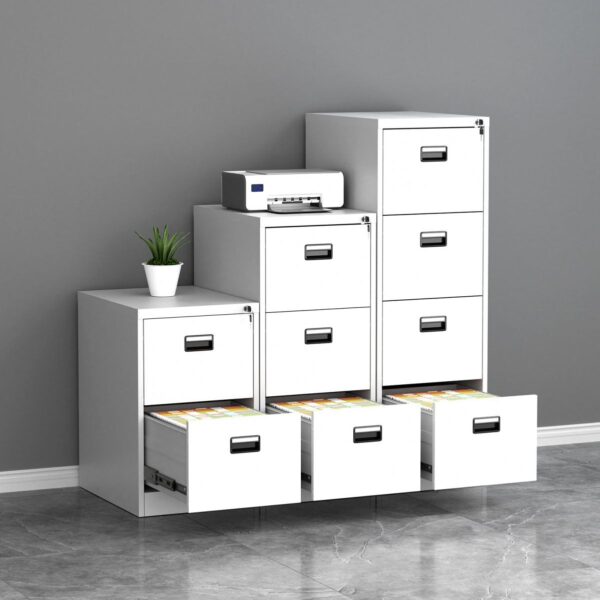 Three-drawer office filing cabinet, office furniture, filing cabinet, storage cabinet, organizational furniture, office storage, filing system, document storage, file management, office filing cabinet, office storage solution, filing drawers, office essentials, office decor, storage solution, office supplies, office accessory, office equipment, file organization, office organization, metal filing cabinet, three-drawer cabinet, office filing system, office filing storage, three-drawer filing cabinet, vertical filing cabinet, drawer cabinet, office drawer storage.