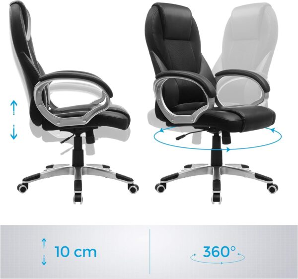 Director's executive office chair, ergonomic design, high-quality materials, premium upholstery, comfortable seating, adjustable features, lumbar support, padded armrests, executive style, professional appearance, swivel base, durable construction, ergonomic support, executive comfort, stylish design, office furniture, executive seating, high-back chair, tilt mechanism, luxurious feel, executive atmosphere, productivity, task chair, comfort-focused, office ergonomics, reliable support, ergonomic features, ergonomic seating, comfortable seating, executive furniture, director's chair, executive workspace, productive workspace.