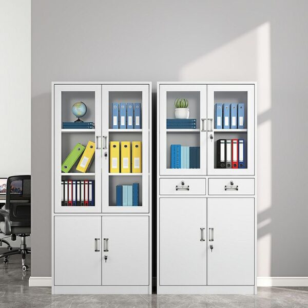 2-Door Metallic Office Cabinet, Office Storage Solution, Secure Lockable Cabinet, Durable Metal Construction, Vertical File Cabinet, Sturdy Handles, Ample Storage Capacity, Smooth Opening and Closing, Commercial Grade Filing Cabinet, Lock and Key Included, Neutral Color Finish, Space-saving Design, Contemporary Office Furniture, Professional Appearance, Ideal for Storing Documents and Supplies, Efficient Use of Space, Enhances Office Organization, Reliable File Security, Suitable for Home Office or Commercial Settings, Designed for Heavy Use, Long-lasting Durability, Provides Convenient Storage Solution, Modern Office Decor, Essential Office Furniture, Functional and Practical, Keeps Documents Organized and Accessible, Sleek and Modern Design, Enhances Office Efficiency, Ensures Confidentiality of Documents.