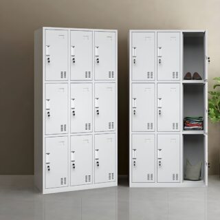 9-locker steel office cabinet, office furniture, steel cabinet, locker cabinet, office storage, commercial furniture, metal cabinet, office organization, durable cabinet, office decor, storage solution, high-quality cabinet, modern design, commercial-grade cabinet, office essentials, workspace organization, office supplies storage, file storage, document storage, office equipment storage, versatile storage, office filing system, office interior design, workspace enhancement, professional workspace, office setup, office solution, office equipment, office productivity, office efficiency, office functionality, office style, office aesthetics, office ambiance, office comfort, office convenience, office innovation, office creativity, office space, office management, office environment, office design, office arrangement, office layout, office durability, office reliability, office versatility, office performance, office usability, office elegance, office professionalism, office appeal, office sophistication, office ergonomics, office practicality, office enhancement, office technology, office space-saving, office adaptability.
