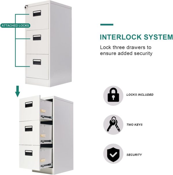 3-Drawer Metallic Office Cabinet, File Storage Solution, Secure Lockable Drawers, Durable Metal Construction, Office Organization, Vertical Design, Letter/Legal Size Files, Sturdy Handles, Smooth Glide Drawers, Space-saving, Office Furniture, Neutral Color Options, Efficient Storage, Modern and Sleek Appearance, Easy Access, Workplace Organization, Commercial Grade, Lock and Key Included, Office Essentials, Workspace Efficiency, Professional Office Setup, Reliable File Security, Compact Design, Contemporary Office Decor, Office Management, High-Quality Materials, Productive Workspace, Office Solutions, Organized Workspace, Modern Finish, Executive Office Furniture, Employee Storage, Executive Style, Office Efficiency, Cabinet Organization, Workplace Organization, Office Productivity.