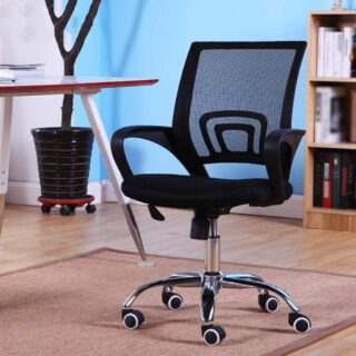 Clerical mesh office chair, ergonomic, comfortable, supportive, breathable, mesh back, adjustable lumbar support, padded seat, cushioned armrests, swivel base, smooth-rolling casters, modern design, sleek, contemporary, professional, workspace, office chair, clerical chair, task chair, productivity, focus, concentration, ergonomic design, adjustable height, tilt mechanism, lumbar support, breathable mesh, comfortable seating, durable construction, sturdy frame, lightweight, mobility, office environment, ergonomic seating, efficient, versatile, ergonomic features, office furniture, clerical environment, ergonomic comfort, mesh office chair, clerical seating, professional environment, office productivity, ergonomic support.
