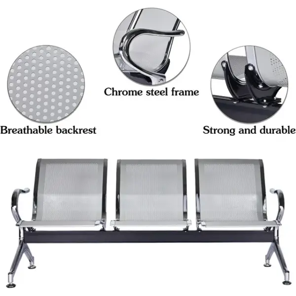 3-Seat Waiting Room Reception Chair, Reception Area Seating, Office Waiting Room Furniture, Three-Seat Reception Bench, Commercial Grade Construction, Comfortable Seating, Durable and Sturdy Design, Upholstered Finish, Ergonomic Support, Suitable for High-Traffic Areas, Reception Room Seating, Professional Appearance, Modern and Sleek Design, Easy to Clean, Long-Lasting Durability, Ideal for Waiting Areas, Lobbies, or Reception Spaces, Accommodates Multiple Guests, Enhances Office Environment, Represents Professionalism, Available in Various Colors and Styles, Easy to Assemble, Enhances Office Decor, Provides Comfortable Seating for Visitors, Promotes a Welcoming Atmosphere, Designed for Efficiency and Durability, Ideal for Business Environments, Promotes a Positive First Impression, Ensures Guest Comfort and Satisfaction.