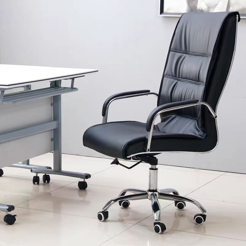 Premium Comfort & Professional Elegance The Modern Executive Office Chair is a sophisticated seating solution designed to deliver exceptional comfort, ergonomic support, and contemporary style for today's professional workspace. Ideal for executives, managers, business owners, and home office users, this chair combines functionality with a sleek executive appearance. The chair features a high-back ergonomic design that provides excellent support for the head, neck, shoulders, and back, helping users maintain proper posture and reduce fatigue during long working hours. Its generously padded seat and backrest are crafted with high-density foam cushioning, offering superior comfort and long-lasting support throughout the workday. Many models include ergonomic features such as: Adjustable seat height Reclining backrest mechanism Tilt lock function Built-in lumbar support Adjustable armrests Adjustable headrest 360° swivel rotation Smooth caster wheel mobility Depending on the model, upholstery options may include: Premium PU leather Genuine leather finishes Breathable mesh backrest High-quality fabric upholstery The chair is supported by a heavy-duty chrome, aluminum, or reinforced nylon base, ensuring excellent stability, durability, and smooth mobility. Its modern executive styling makes it suitable for: Executive offices Corporate workstations Boardrooms and meeting rooms Home office setups Professional consultation spaces Popular color options may include: Black Brown Grey White Contemporary two-tone finishes Key Features Modern executive office chair design High-back ergonomic support system High-density foam cushioning Integrated lumbar support Adjustable height and reclining functions Adjustable armrests and headrest Smooth 360° swivel movement Durable chrome or nylon base construction Premium upholstery options Professional executive appearance Ideal For Executives and managers Corporate professionals Business owners Remote workers Long-hour computer users Benefits Supports proper posture and spinal alignment Reduces neck, shoulder, and back fatigue Enhances comfort during extended work sessions Improves workplace productivity and focus Adds a professional and modern touch to any office Why Choose This Office Chair? The Modern Executive Office Chair combines ergonomic support, premium comfort, and contemporary executive styling in one versatile seating solution. Its adjustable features, durable construction, and elegant appearance make it an excellent choice for creating a comfortable, productive, and professional workspace.