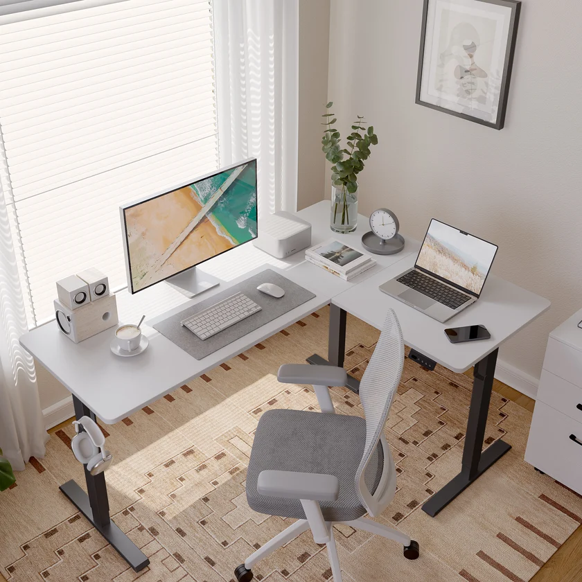 L-shaped Electric Standing Desk - desks prices online. premium L-shaped standing desk 140cm, 140cm standing desk Kenya, L-shaped standing desk Kenya, L-shaped adjustable desk, electric standing desk Kenya, height adjustable desk Kenya, sit stand desk Kenya, premium standing desk Nairobi, corner standing desk Kenya, executive standing desk Kenya, modern office standing desk, ergonomic office desk Kenya, adjustable office workstation, electric L-shaped desk, 140cm office desk, L-shaped office workstation, height adjustable workstation, standing office desk Nairobi, corporate standing desk Kenya, home office standing desk, multi-monitor standing desk, modern executive workstation, office furniture Kenya, adjustable executive desk, premium office furniture Kenya