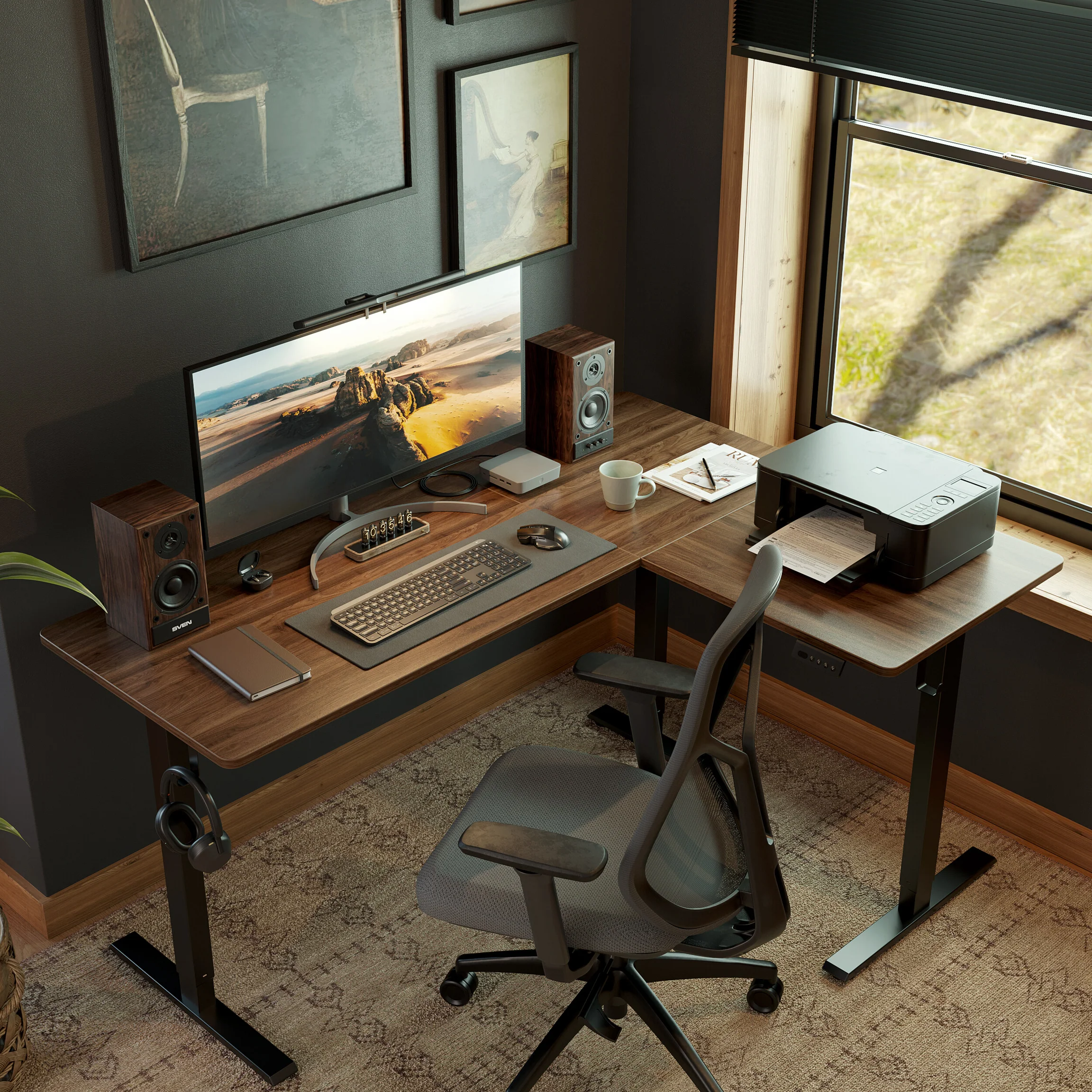 L-shaped Electric Standing Desk - desks prices online. premium L-shaped standing desk 140cm, 140cm standing desk Kenya, L-shaped standing desk Kenya, L-shaped adjustable desk, electric standing desk Kenya, height adjustable desk Kenya, sit stand desk Kenya, premium standing desk Nairobi, corner standing desk Kenya, executive standing desk Kenya, modern office standing desk, ergonomic office desk Kenya, adjustable office workstation, electric L-shaped desk, 140cm office desk, L-shaped office workstation, height adjustable workstation, standing office desk Nairobi, corporate standing desk Kenya, home office standing desk, multi-monitor standing desk, modern executive workstation, office furniture Kenya, adjustable executive desk, premium office furniture Kenya