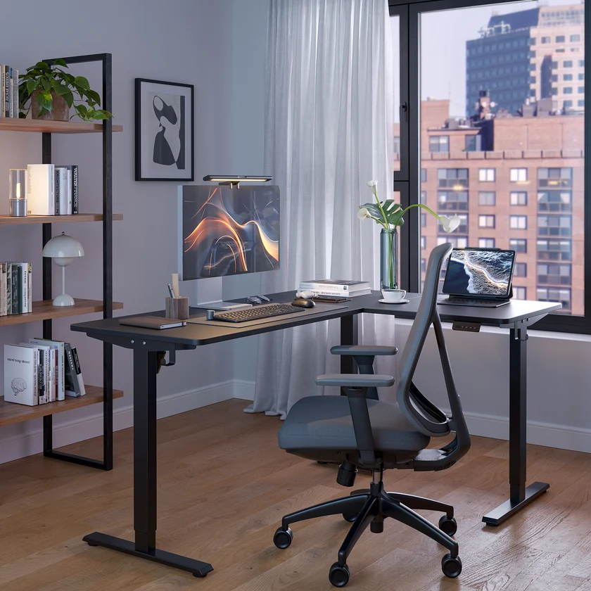 L-shaped Electric Standing Desk - desks prices online. premium L-shaped standing desk 140cm, 140cm standing desk Kenya, L-shaped standing desk Kenya, L-shaped adjustable desk, electric standing desk Kenya, height adjustable desk Kenya, sit stand desk Kenya, premium standing desk Nairobi, corner standing desk Kenya, executive standing desk Kenya, modern office standing desk, ergonomic office desk Kenya, adjustable office workstation, electric L-shaped desk, 140cm office desk, L-shaped office workstation, height adjustable workstation, standing office desk Nairobi, corporate standing desk Kenya, home office standing desk, multi-monitor standing desk, modern executive workstation, office furniture Kenya, adjustable executive desk, premium office furniture Kenya