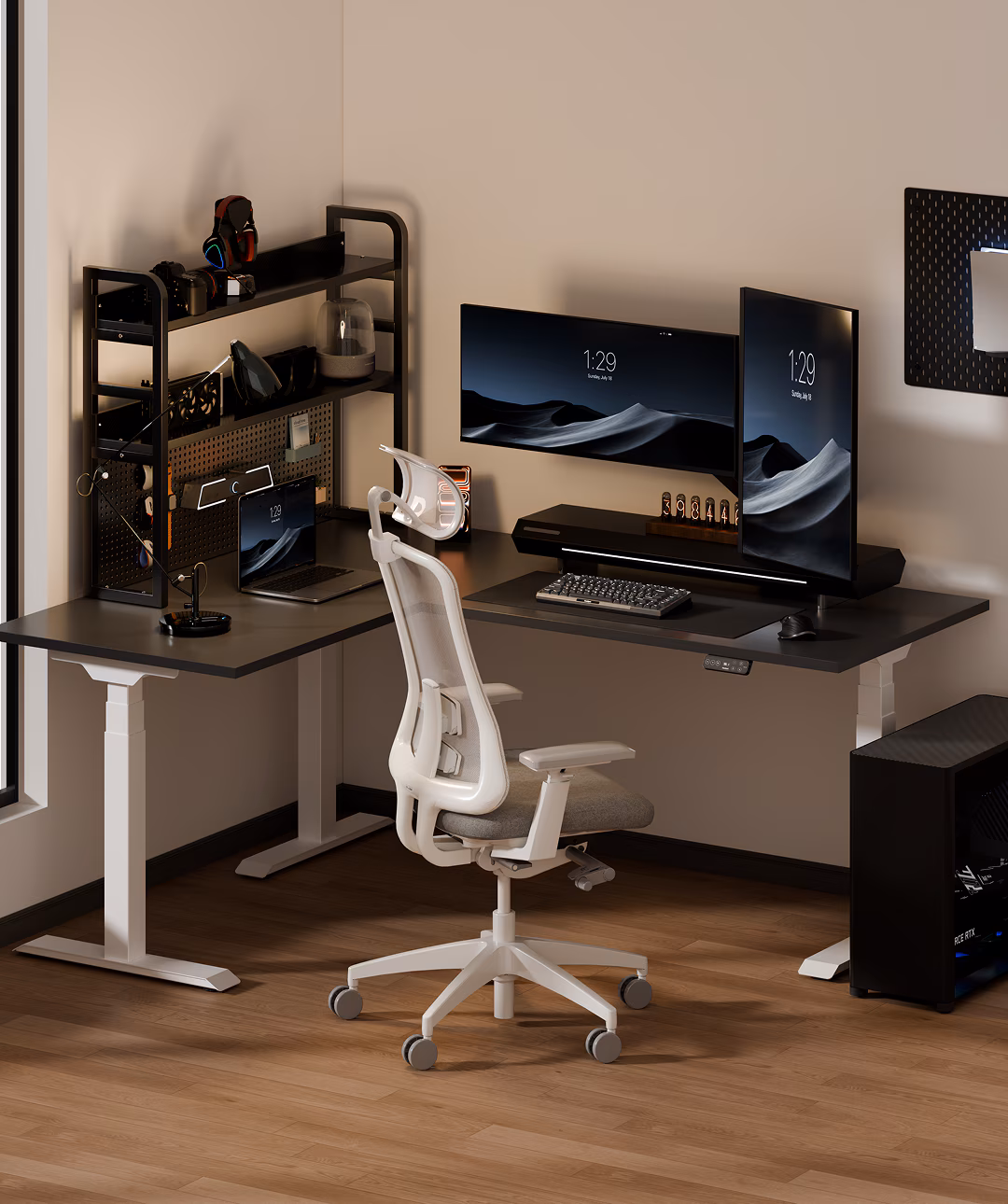 L-shaped Electric Standing Desk - desks prices online. premium L-shaped standing desk 140cm, 140cm standing desk Kenya, L-shaped standing desk Kenya, L-shaped adjustable desk, electric standing desk Kenya, height adjustable desk Kenya, sit stand desk Kenya, premium standing desk Nairobi, corner standing desk Kenya, executive standing desk Kenya, modern office standing desk, ergonomic office desk Kenya, adjustable office workstation, electric L-shaped desk, 140cm office desk, L-shaped office workstation, height adjustable workstation, standing office desk Nairobi, corporate standing desk Kenya, home office standing desk, multi-monitor standing desk, modern executive workstation, office furniture Kenya, adjustable executive desk, premium office furniture Kenya