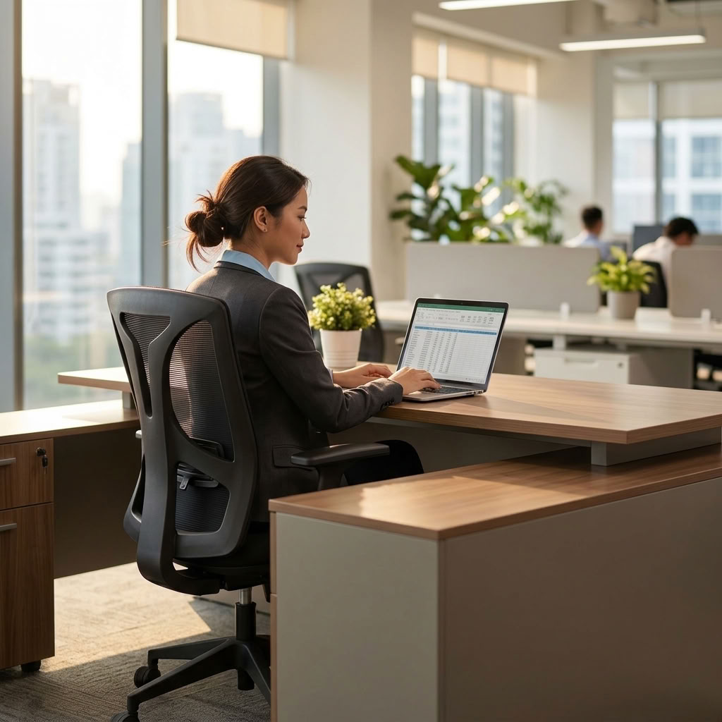 1.6 Meters L-shaped Executive Office Desk - Image 14